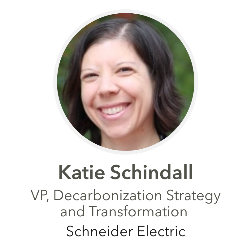 Katie Schindall VP, Decarbonization Strategy and Transformation Schneider Electric